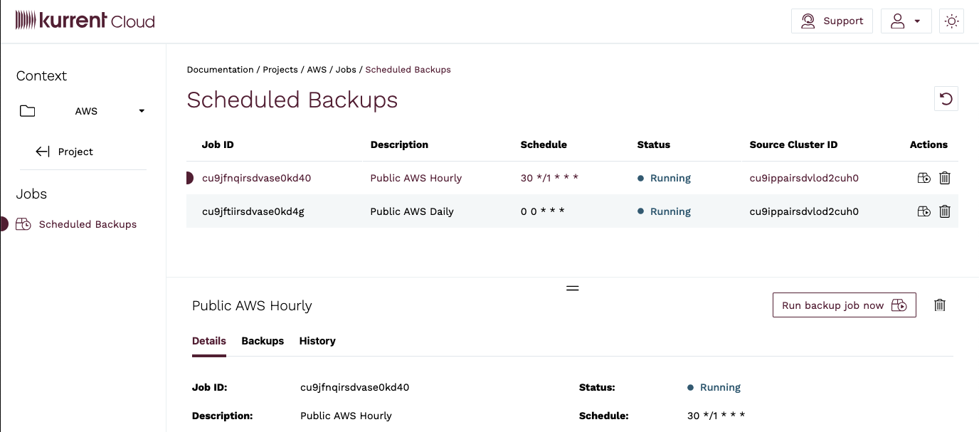 Backup Jobs